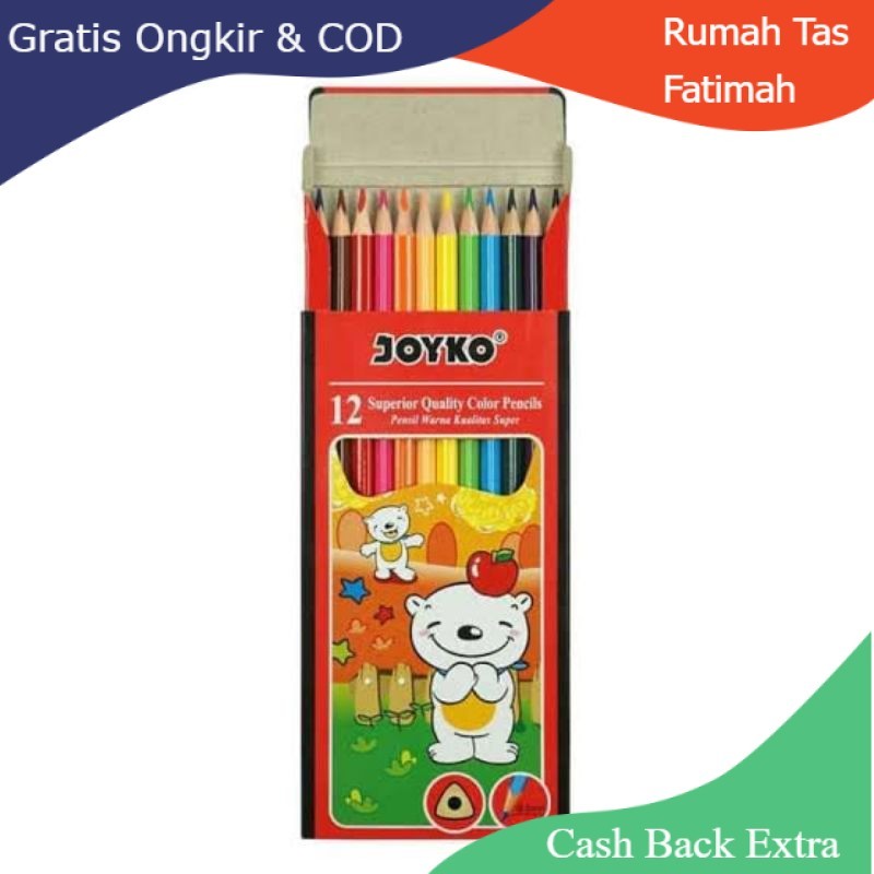 

Promo PENSIL WARNA JOYKO PANJANG ISI 12 By Rumah Tas Fatimah