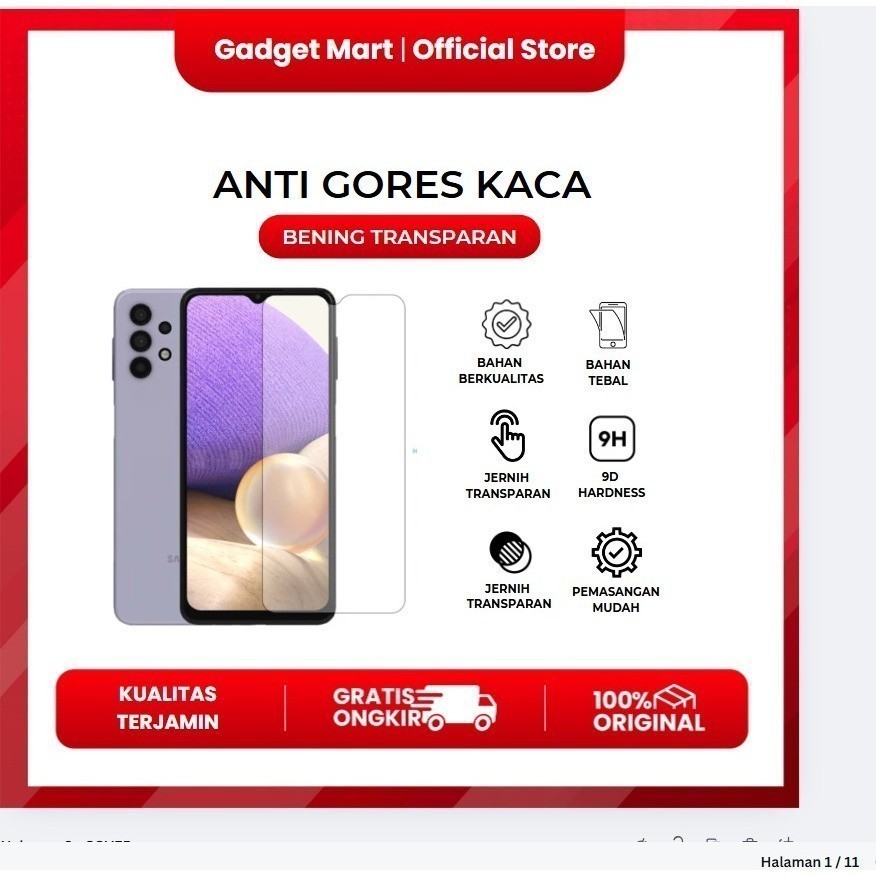Xiaomi MI PAD 5/MI PAD 6 Tempered Glass / Antigores Kaca Bening ORION