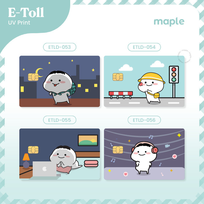 Maple Emoney Pentol Kartu Etoll E-toll E-Money Flazz BCA Gen 2 Brizzi Tapcash Lucu Custom UV Print