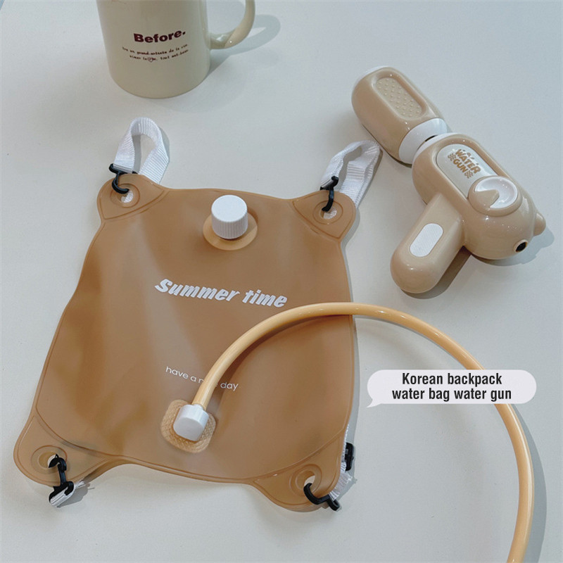 Children's Soft Pack Water Bag Water Gun Draw Long Shot Summer Splashing Backpack Water Gun Kids Toy