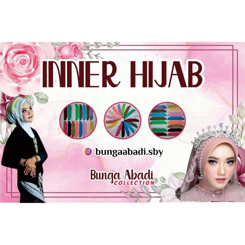 Ready inner hijab spons pad kerudung Ciput depan kerudung lebar 8cm panjang 40cm