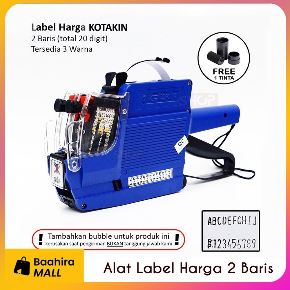 

Alat Label Harga 2 Baris 10 Digit Cetak Stiker Expired Huruf Angka MX 6600 Labeller Tool