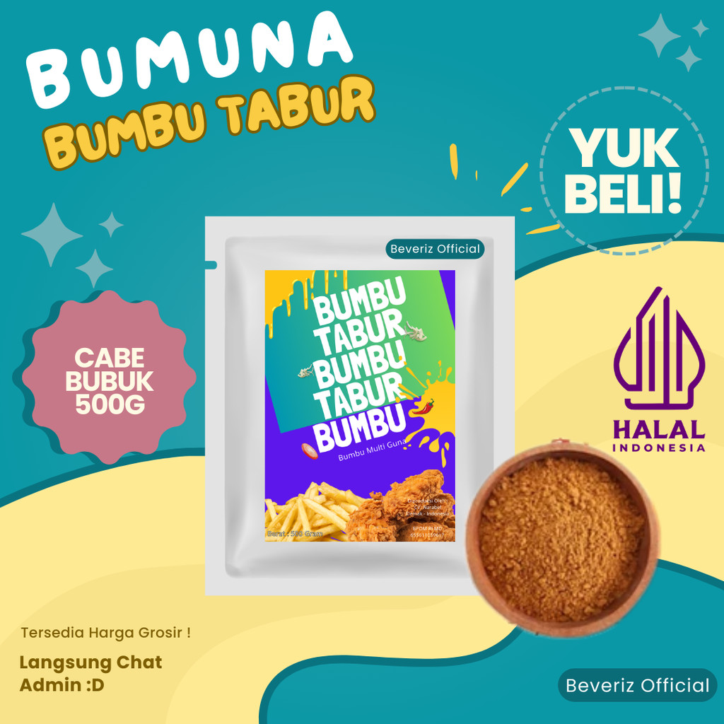 

BEVERIZ Cabe India Bubuk 500g | Bumbu Tabur Chili Powder {BISA COD}{TERSEDIA HARGA GROSIR}