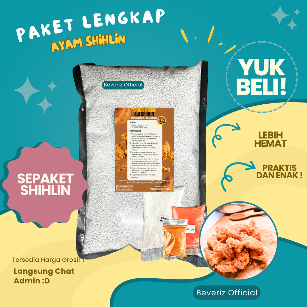 

BEVERIZ PAKET TEPUNG TAIWAN CRISPY CHICKEN ALA SHIHLIN {BISA COD}{TERSEDIA HARGA GROSIR}