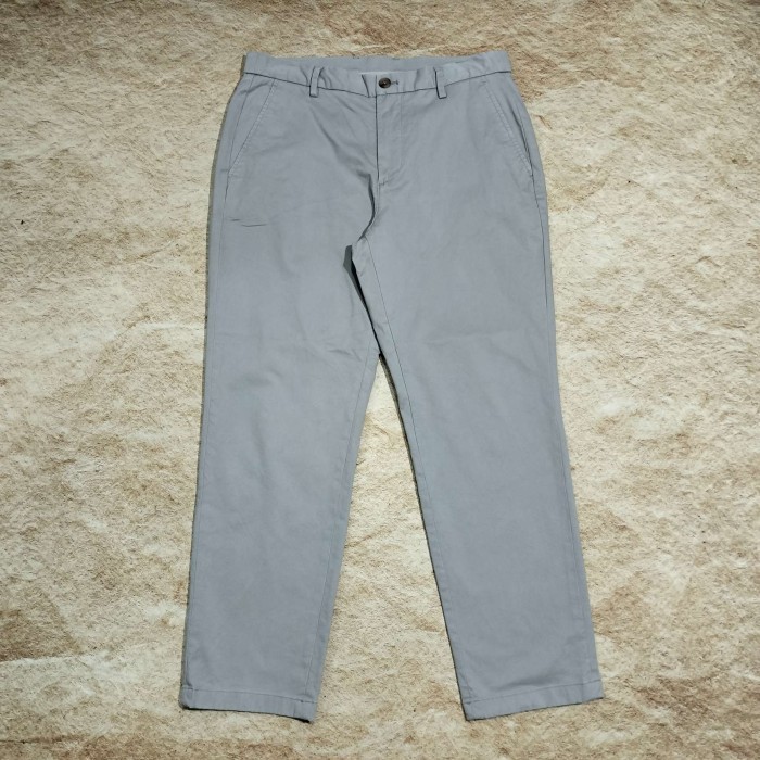 celana panjang abu abu pria SPAO stretch celana chinos bahan melar murah bagus size 33-35