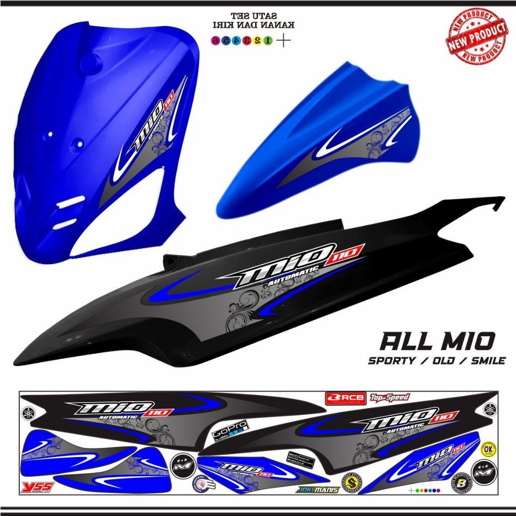STIKER KEREN VARIASI STRIPING MOTOR MIO OLD SPORTY / STIKER MIO OLD /MIO SMILE SPORTY STRIPING