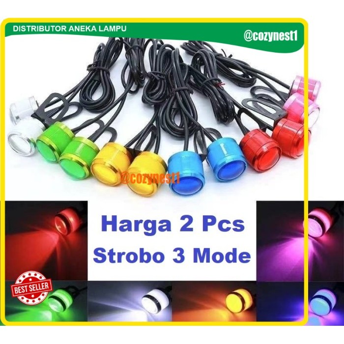 Lampu LED Eagle Eyes Mata Elang Eagle Eye Panoramic Mobil Motor Flash - Panoramic Ungu