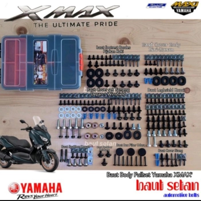 Baut full set body yamaha xmax/baut lengkap full body xmax