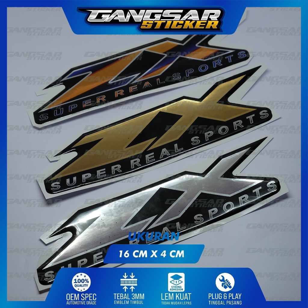 emblem timbul zx ninja 150 / emblem zx kawasaki ninja 150 / stiker zx ninja