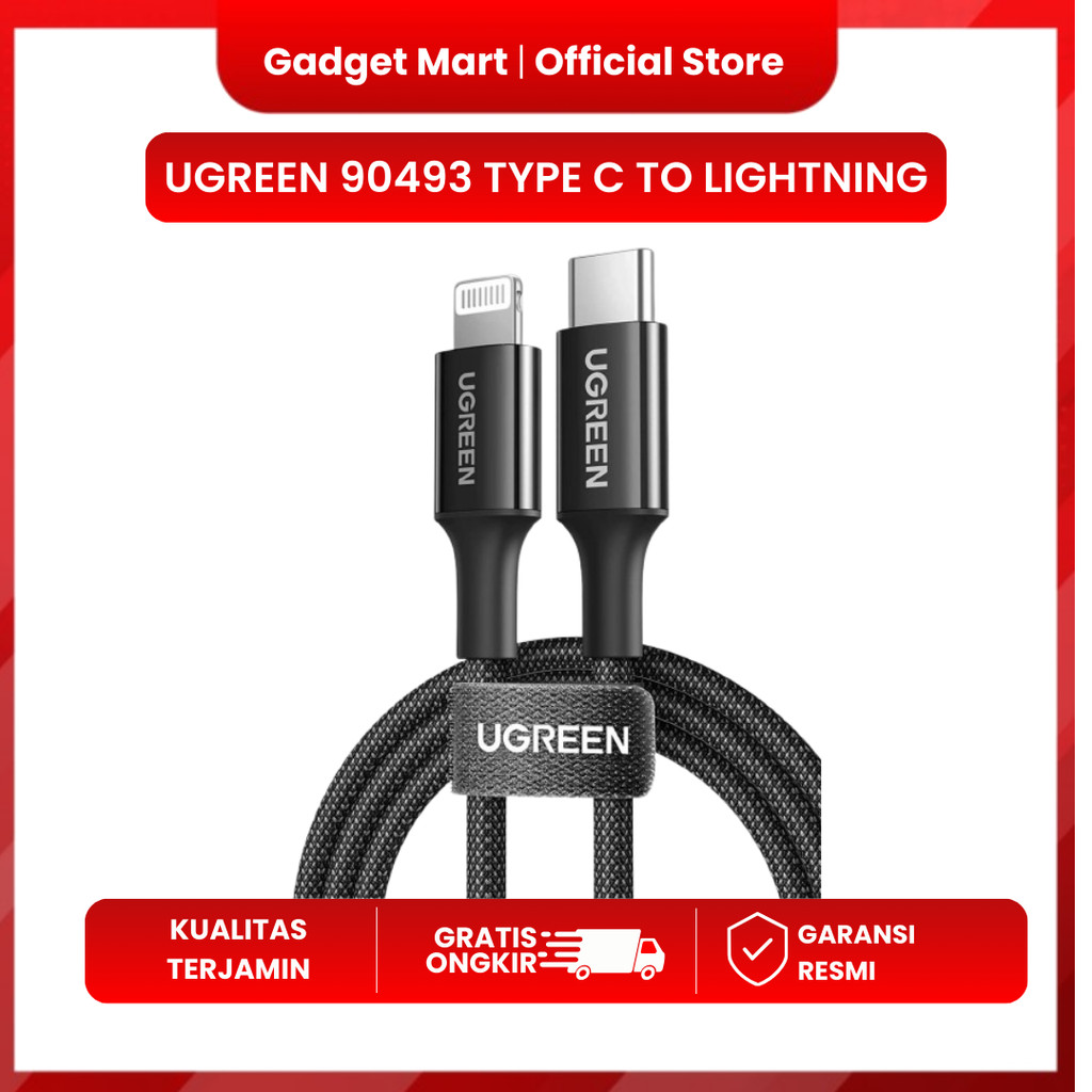 UGREEN 90493 TYPE C TO LIGHTNING DATA CABLE
