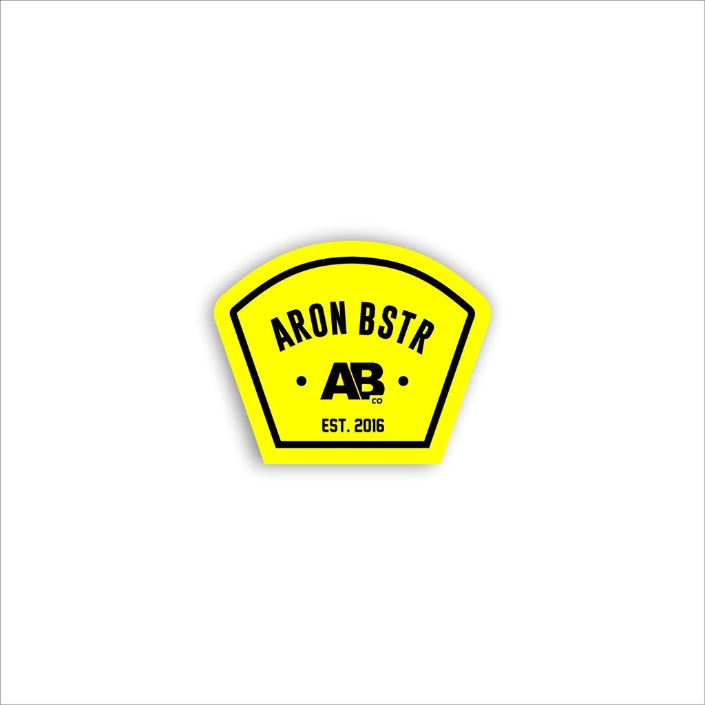 

Stiker brand stiker distro Ab Aron bstr est 2016 bahan graftac anti air