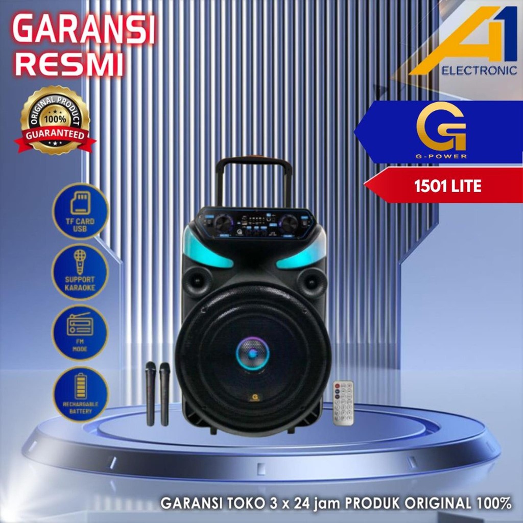 Speaker Portable G POWER GST 1501 / GST1501 LITE Speaker 15 inch