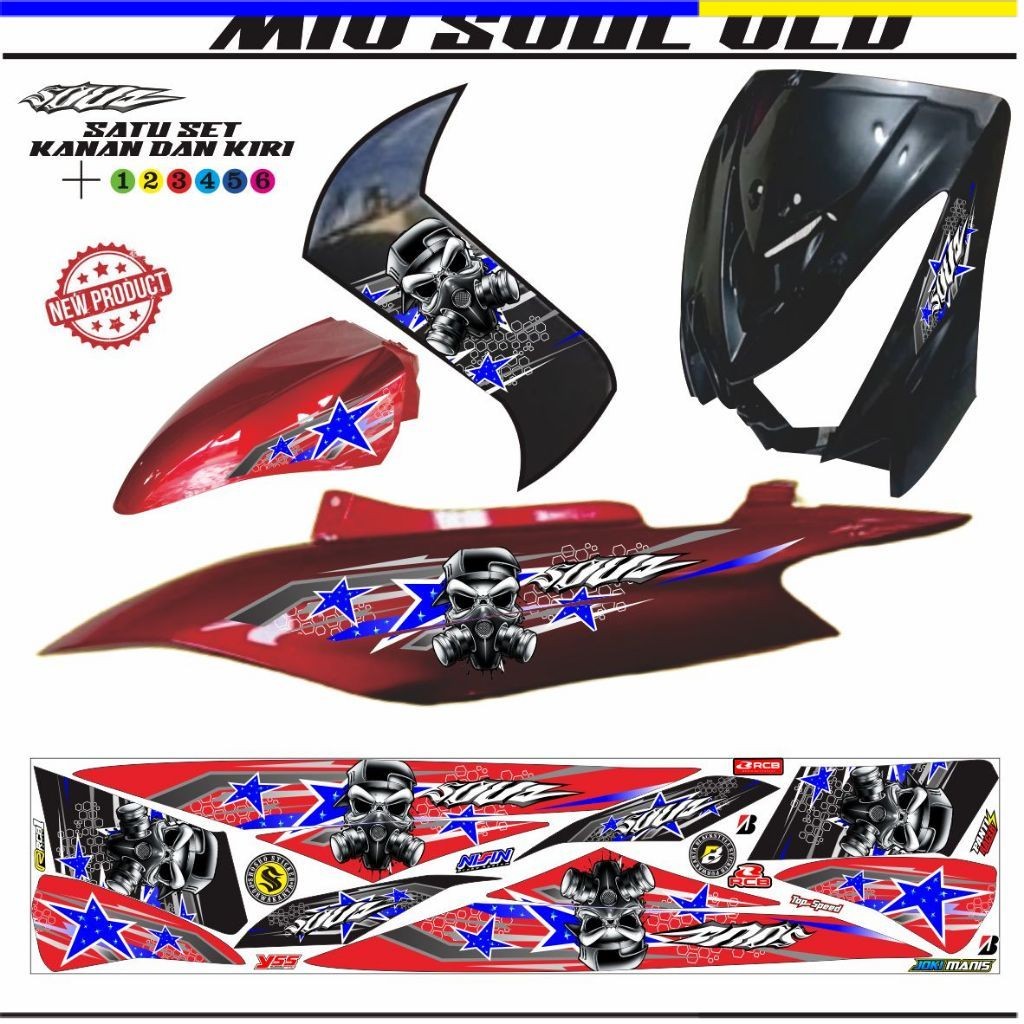 STRIPING VARIASI MOTOR MIO SOUL LAMA / STIKER KEREN BINTANG MIO SOUL OLD STIKER KEREN