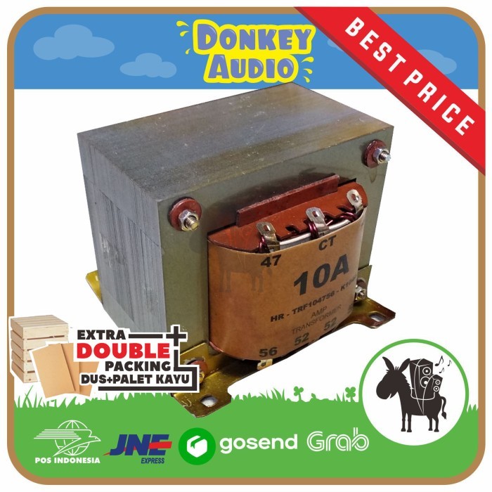 HD88 TRAVO TRAFO KOTAK EI 10A CT 56V 10 AMPER POWER SUPLY TEMBAGA MURNI BGR