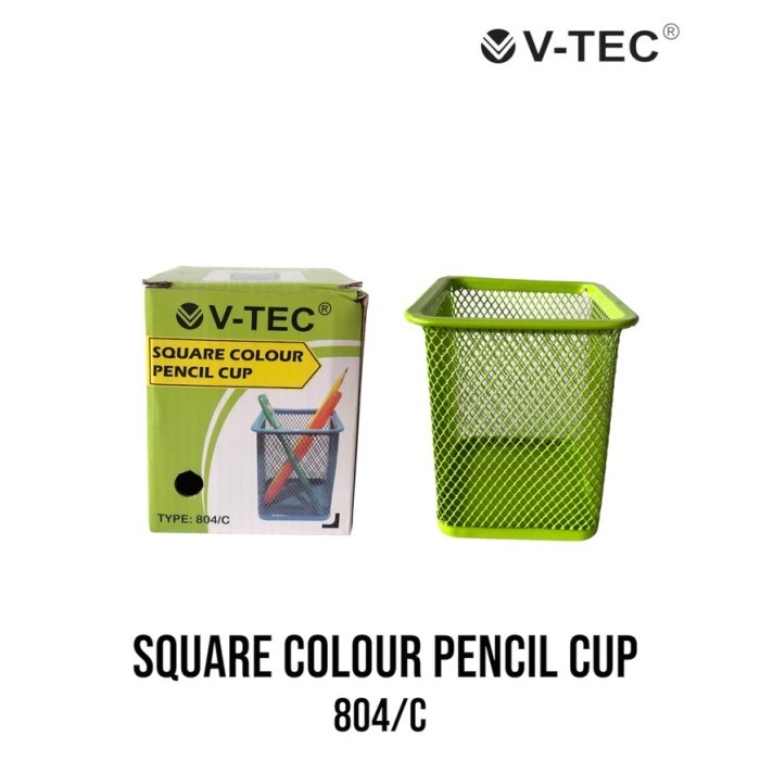 

Tempat Pensil Pulpen Pen stand V-TEC-804 Kotak Colour - BLACK