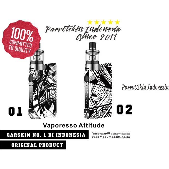 

Garskin esso Attitude Black white Bisa custom gambar