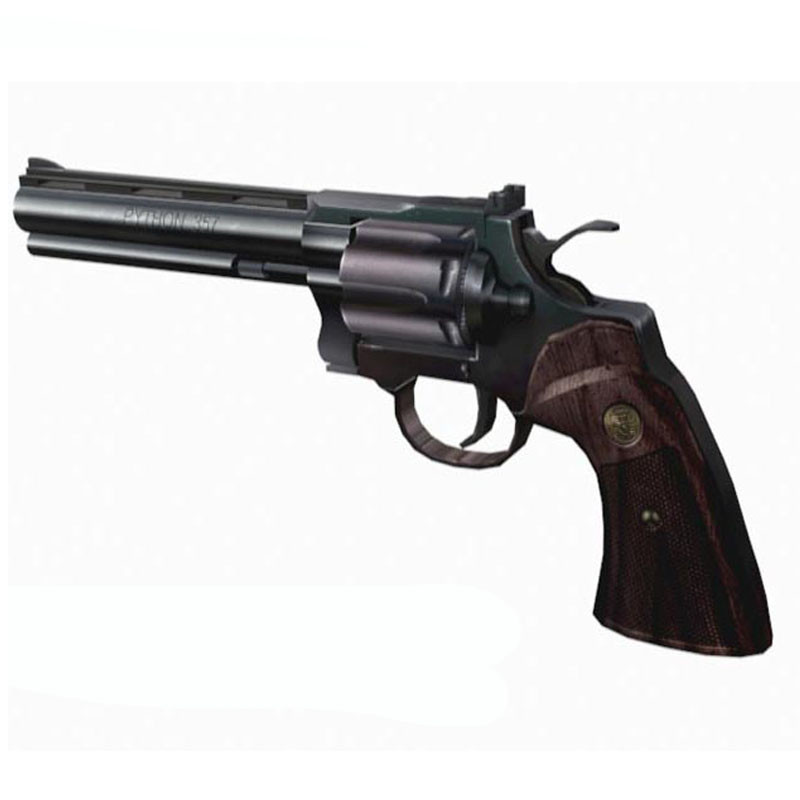 1:1 Revolver Python Gun 3D Paper Model DIY Handmade Papercraft Toy