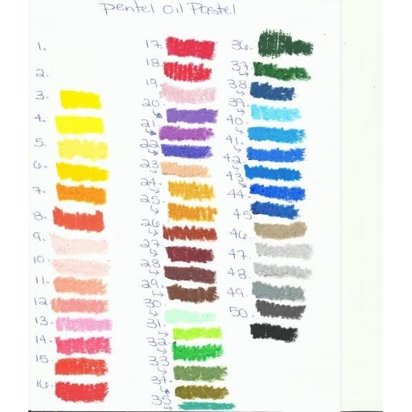 

Crayon Oil Pastel Pentel 50 warna PHN-50
