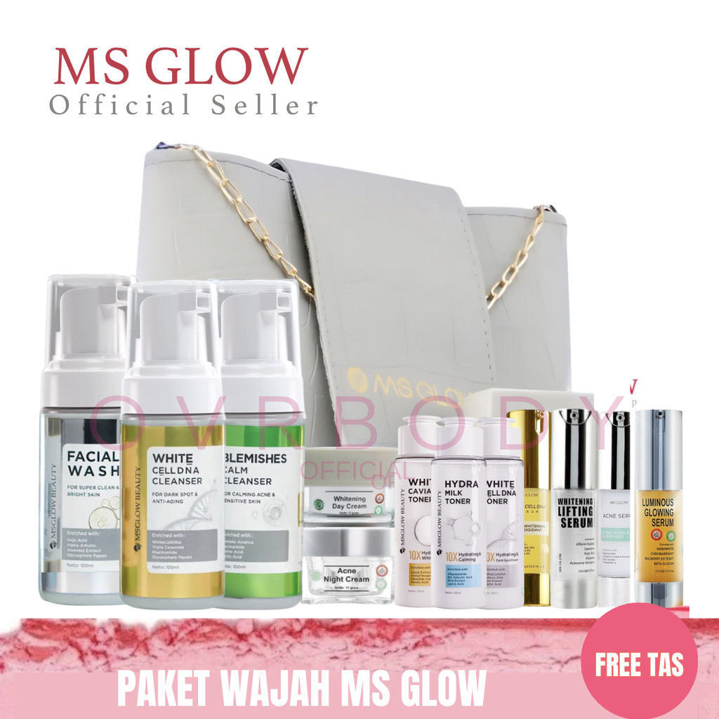 MS GLOW Paket Wajah Bonus pouch