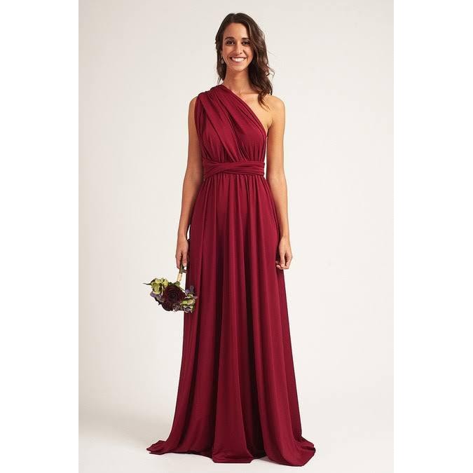 MUMPUNG PROMOMultiway maxi dress confertible infinty dress bridesmaid maroon merahTERLARIS