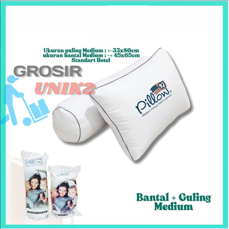 BANTAL PILLOW SILICONE 100% / BANTAL GULING LITE MEDIUM / BANTAL/GULING PILLOW109 / Bantal Kepala / 
