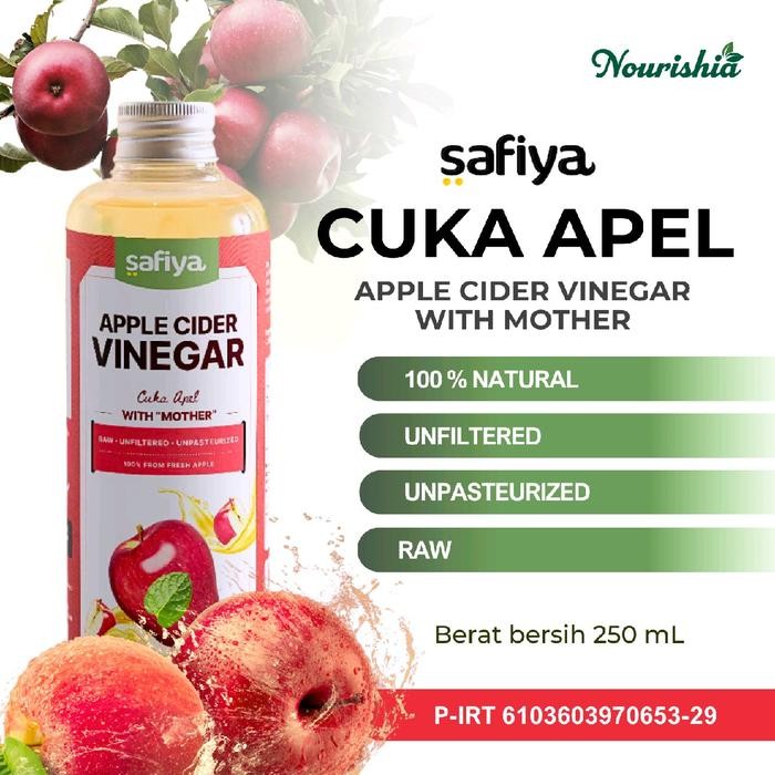 

Cuka Apel Safiya (Apple Cidar Vinegar) 250 ml With Mother Original Premium - 500ml
