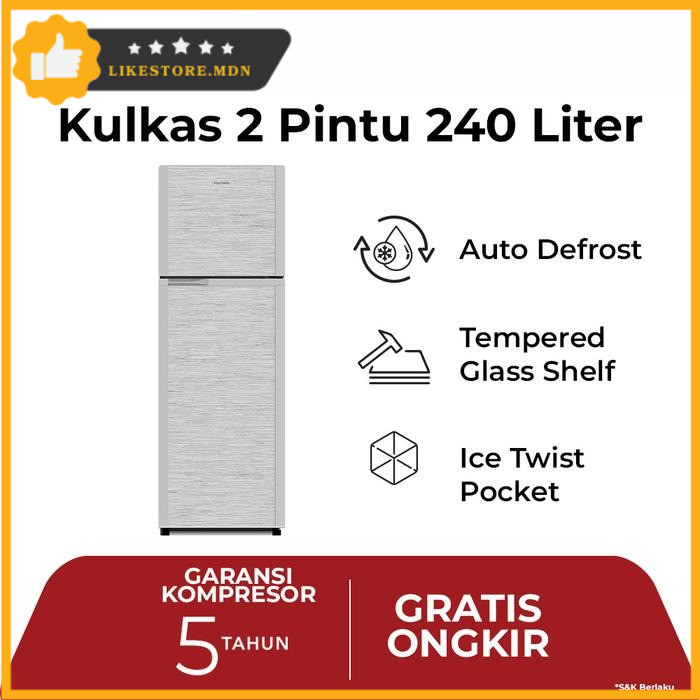 POLYTRON KULKAS 2 PINTU PRM-28CMS