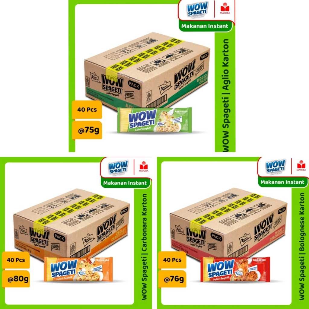 

[KARTONAN] Wow Spageti Instant Dus Isi 40pcs Nisadkc