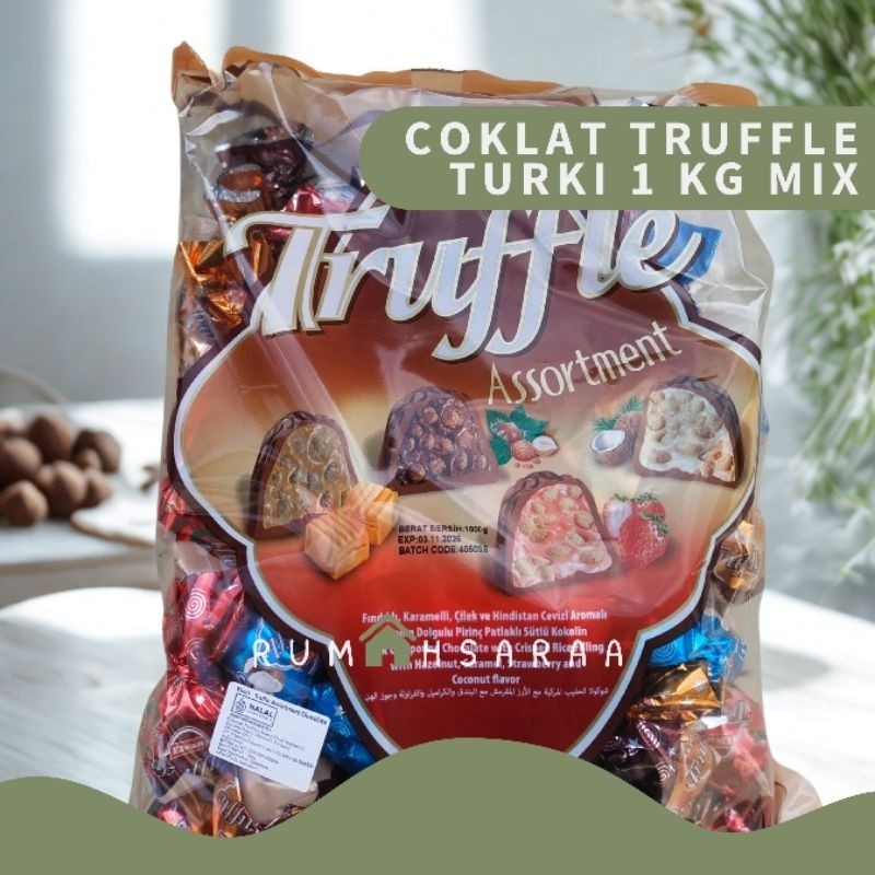 

NEW COKLAT TRUFFLE 1 KG MIX ELVAN TURKI / COKELAT TURKEY PREMIUM