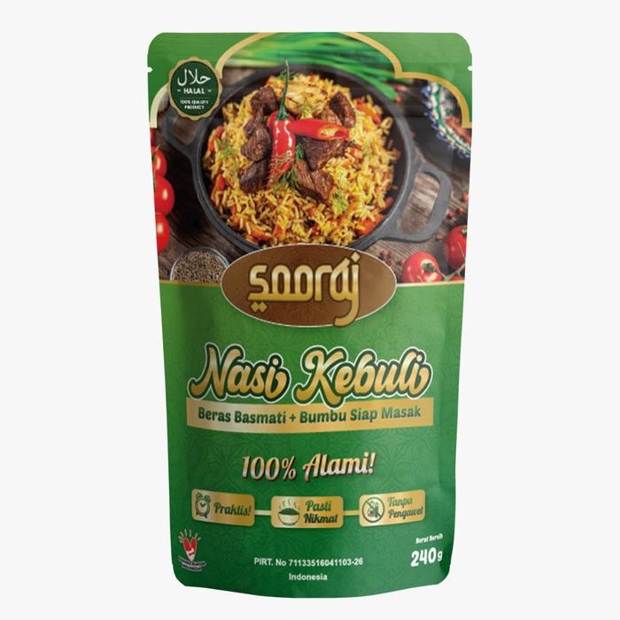 

NEW-[Mall] Terlaris Sooraj Nasi Kebuli Instant 240gr Beras Basmati+Bumbu Siap Masak-HALAL Instan Rice - SOORAJ BIRYANI