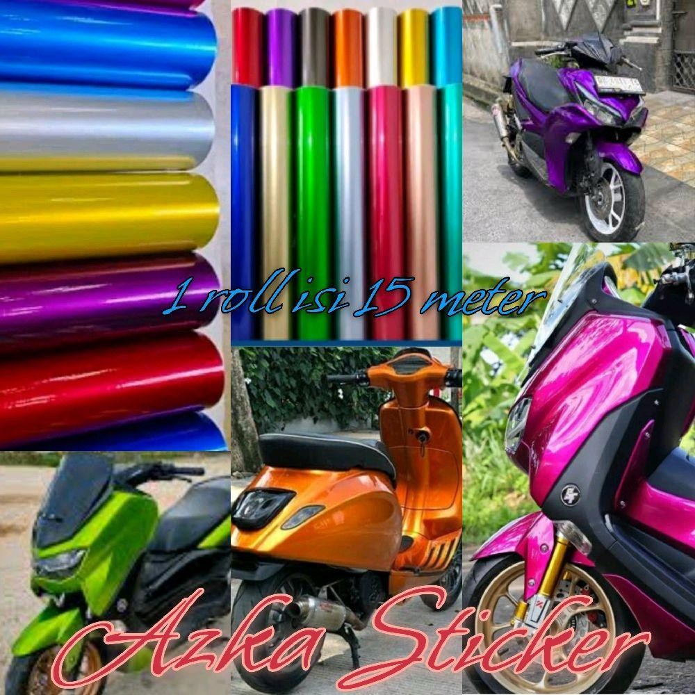 Stiker skotlet Motor candy profix 1 roll isi 15 meter stiker sekotlet biru candy merah candy orens c