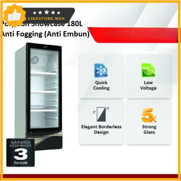 Polytron Showcase 180 Liter Lemari Pendingin Minuman SCN 187 Cooler