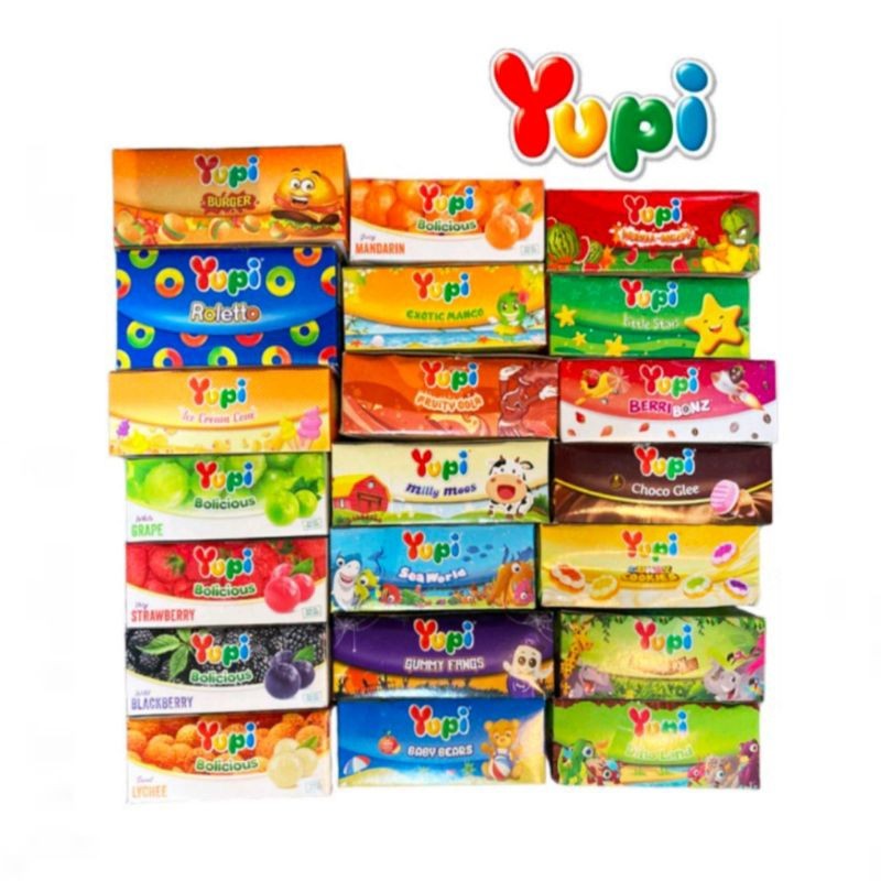

YUPI Permen Jelly 1 Box isi 24 Pcs Aneka Rasa