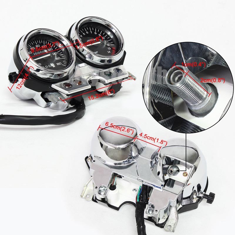 Motorcycle Gauge Meter Speedometer Odometer Instrument Assembly Kit For Honda CB400 CB400SF NC31 199