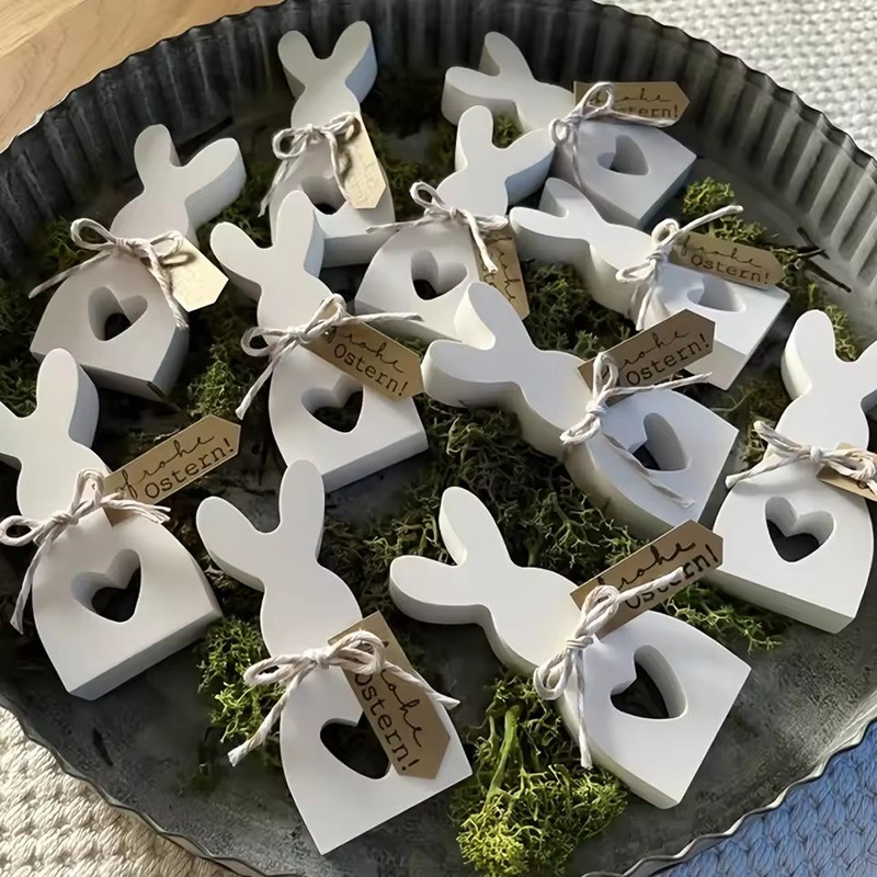 

1/2PCS Love Rabbit mold silicone Easter bunny resin mold easter Aromatherapy Handmade Casting Rabbit mold Soap Plaster MO13