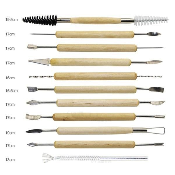 

Promo Pottery & Sculpting Art Tools Set isi 11 / Clean up Tools Kit - Spesifikasi Terlaris