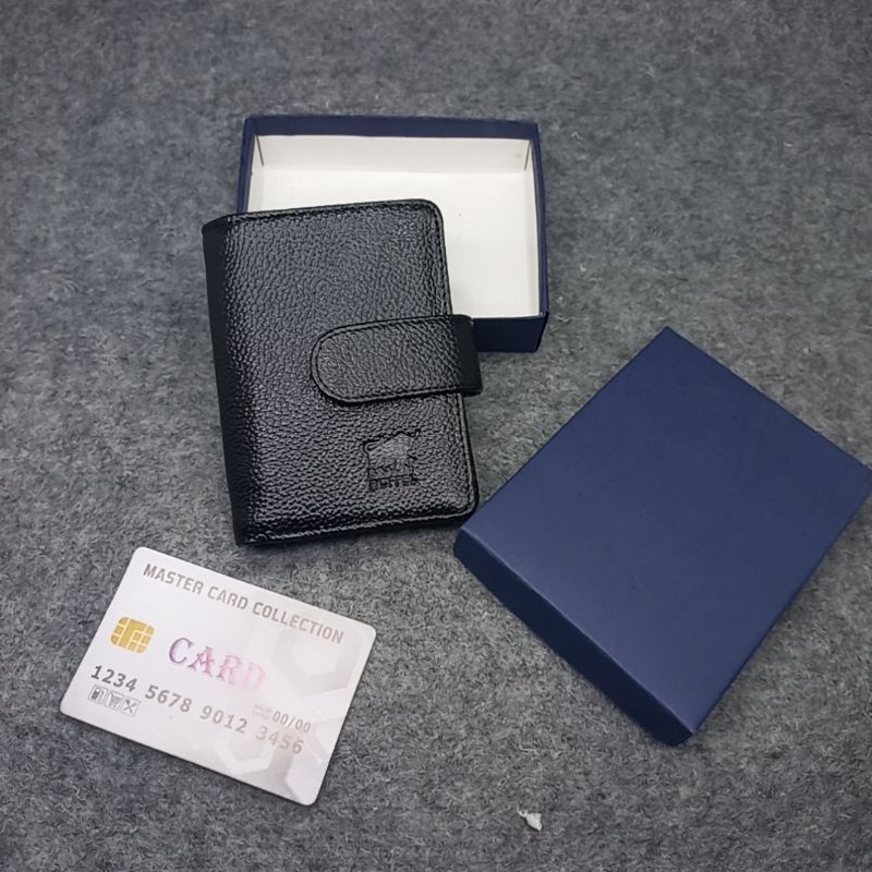 ANGGRAEINI Dompet Kartu ATM  Dompet Kartu Bahan Kulit Sapi Asli Dompet Kartu ATM