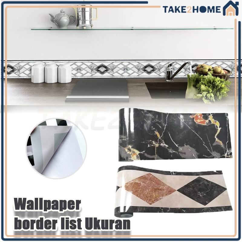 Border List Wallpaper Motif Marmer/List Wallpaper Dinding Border Premium List Wallstiker/Wallpaper S