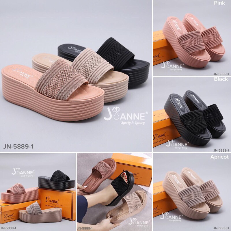 JOANNE JN5889-1 Wedges Sandals Wanita Korea Orginal