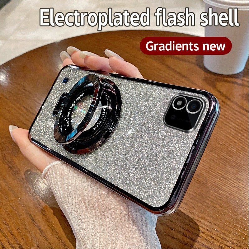 Soft HP Case Realme C20 Casing Silikon Untuk RealmeC20 C 20 RMX3063 RMX3061 Case berkilau Berlapis H