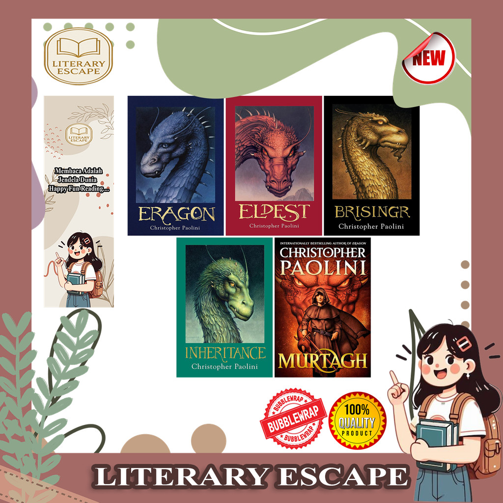 The Inheritance Cycle series, Set of 5 Books. Eragon, Eldest, Brisingr, Inheritance and Murtagh: The
