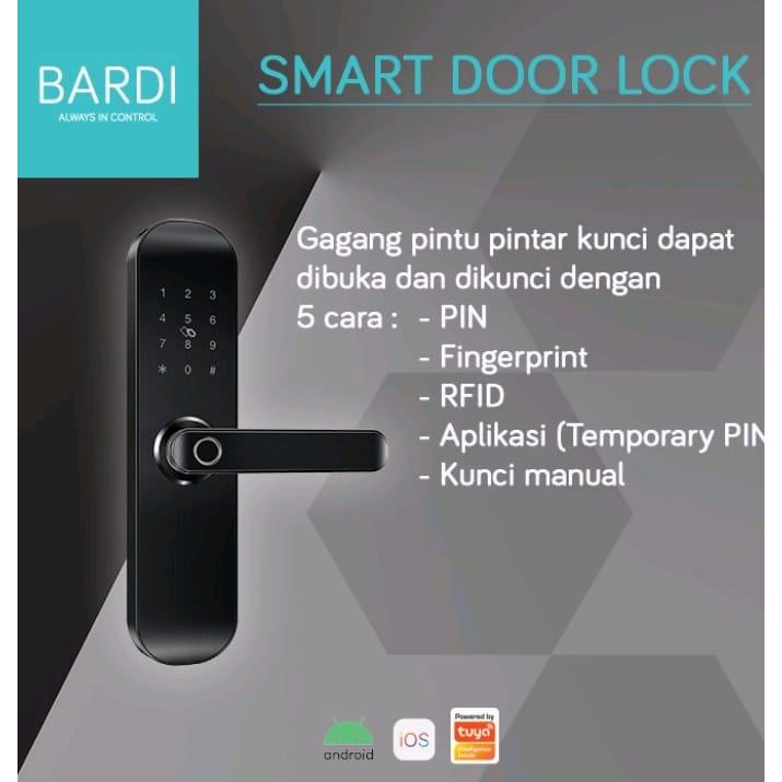 

BARDI SmartLock Door Lock IP54 with Handle RFID-FIngerPrint Waterproof