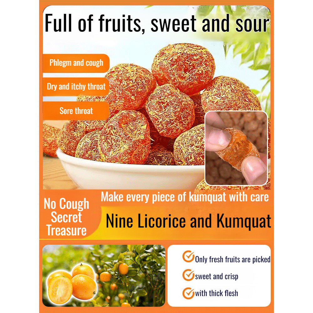 

Obat batuk kumquat kering kalengan makanan ringan sehari-hari kumquat ketan lembut permen batu licorice obat batuk