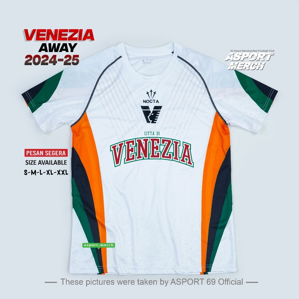 JERSEY BOLA VENEZIA AWAY TEBARU 2024 2025 JERSI VENEZIA AWAY PUTIH 24 25