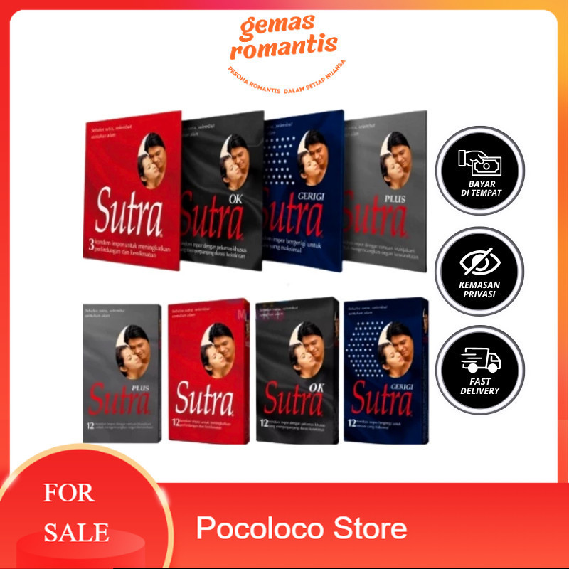 Kondom Sutra Ok tahan lama bergerigi 003 tipis Sutra merah isi 12