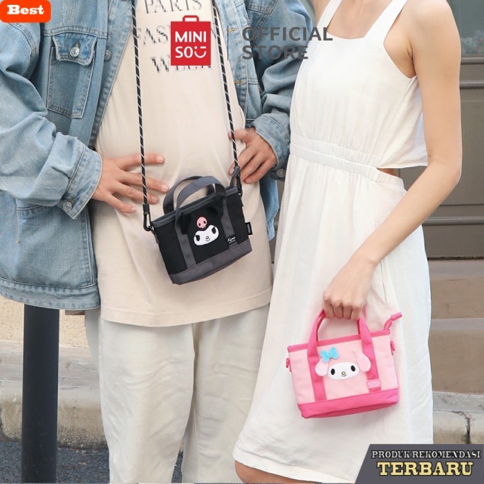 tas selempang wanita shopee MINISO x Sanrio Tas Selempang Mini Wanita Couple Crossbody Bag - Pochacc