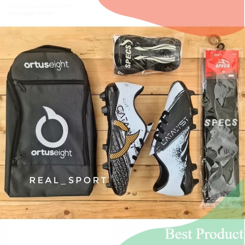 PAKET KOMPLIT SEPATU BOLA TERBARU ORTUS/Messi Cr7 ronaldo