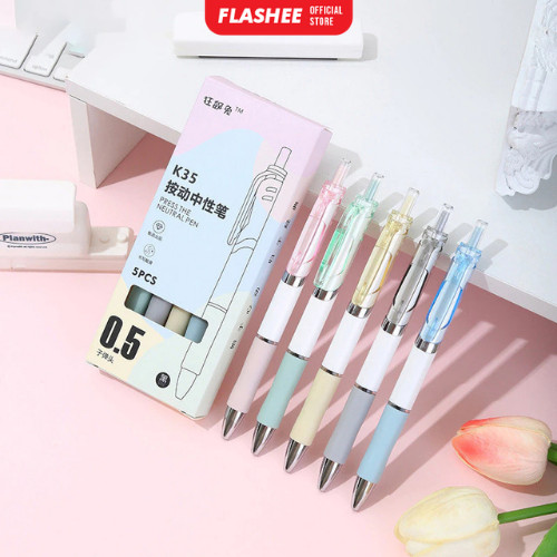 

Flashee Pulpen Set Isi 5pcs Pulpen Mekanik Sweet Collor 0.55mm Edition Aesthetic