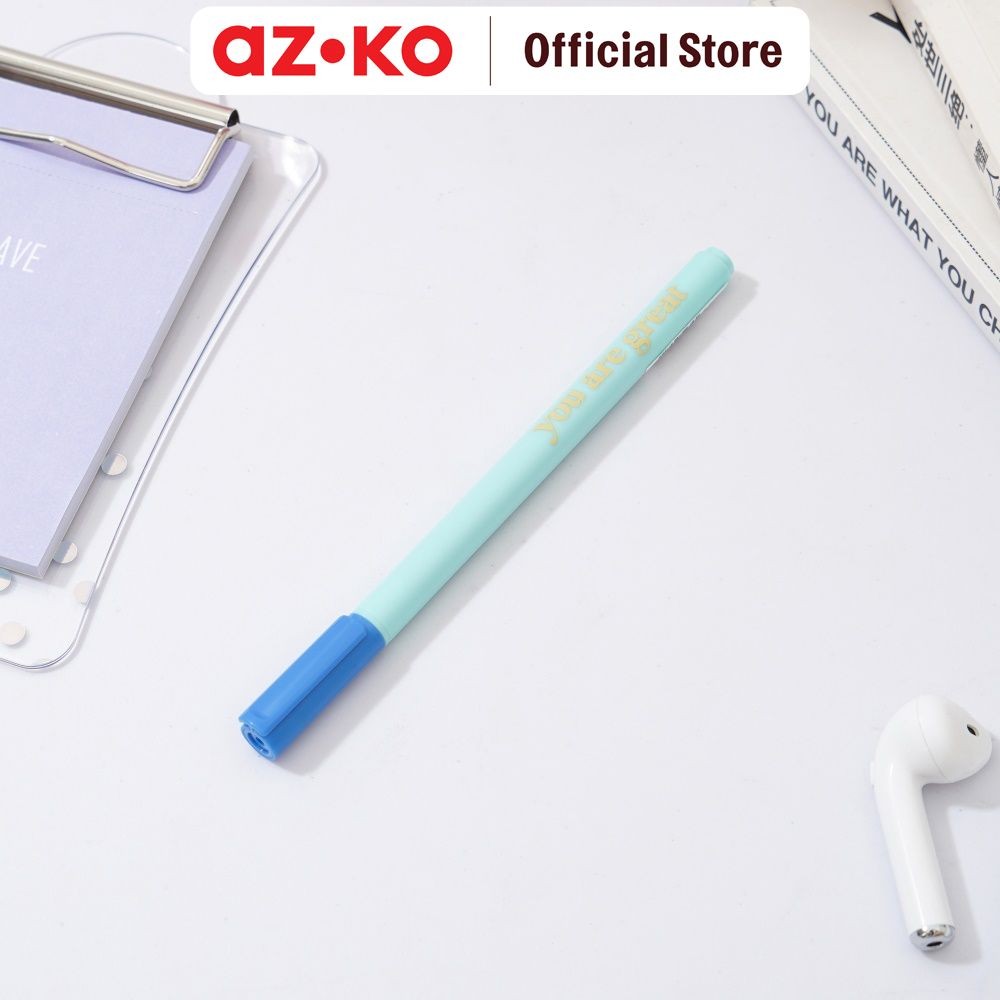 

AZKO Ataru Pulpen Hitam Daisy Magic - Biru