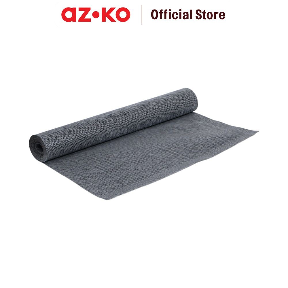 AZKO Krisfloor 1.2x1 mtr Alas Lantai Anti Slip Pvc Zigzag - Abu-Abu Pvc Roll Mat Floor Karpet Gulung